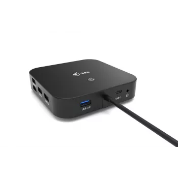 i-tec USB-C HDMI DP dokų stotelė su 100 W galios tiekimu
