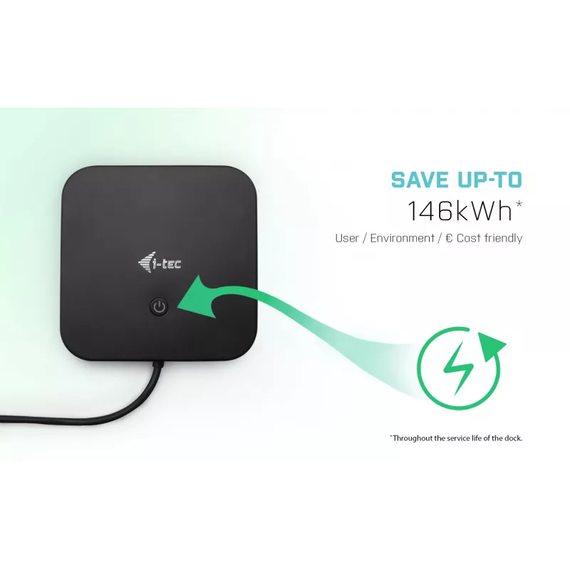 i-tec USB-C HDMI DP dokų stotelė su 100 W galios tiekimu