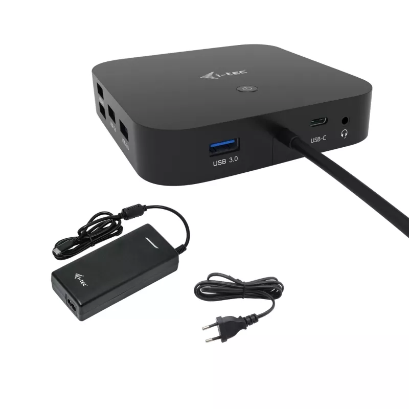 i-tec USB-C HDMI DP Docking Station su Power Delivery 100 W ir Universal Charger 100 W