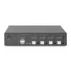 KVM jungiklis Digitus 4 prievadų vienas ekranas 4K HDMI