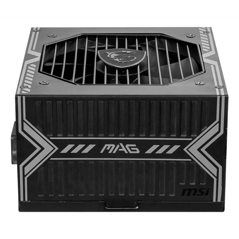 MSI MAG A550BN UK PSU '550W, 80 Plus Bronze sertifikuotas, 12V vienos šynos, DC-DC grandinė, 120mm ventiliatorius, nemodulinis, pinti kabeliai, ATX maitinimo blokas, UK maitinimo laidas, juoda'