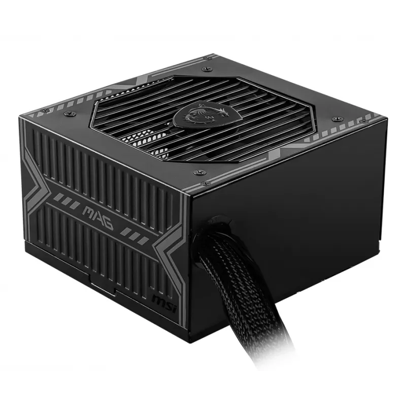 MSI MAG A550BN UK PSU '550W, 80 Plus Bronze sertifikuotas, 12V vienos šynos, DC-DC grandinė, 120mm ventiliatorius, nemodulinis, pinti kabeliai, ATX maitinimo blokas, UK maitinimo laidas, juoda'