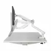 Stalinis monitoriaus laikiklis ART RAMM L-19GD, skirtas 17–32 colių monitoriams, dujinis, 2–9 kg, 2x USB 3.0, baltas, spaustuvas