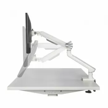 Stalinis monitoriaus laikiklis ART RAMM L-19GD, skirtas 17–32 colių monitoriams, dujinis, 2–9 kg, 2x USB 3.0, baltas, spaustuvas