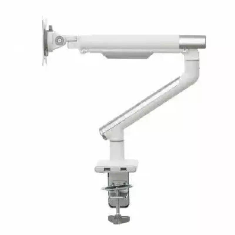 Stalinis monitoriaus laikiklis ART RAMM L-19GD, skirtas 17–32 colių monitoriams, dujinis, 2–9 kg, 2x USB 3.0, baltas, spaustuvas