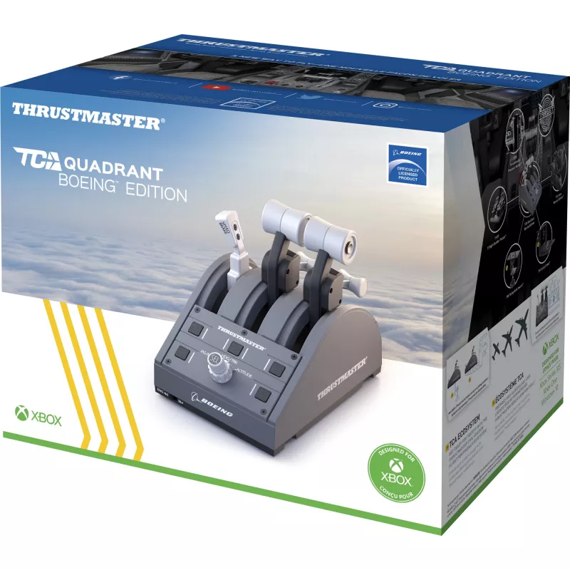 Thrustmaster TCA Quadrant Boeing Edition pilkas USB vairasvirtė PC, Xbox, Xbox One X, Xbox Series S