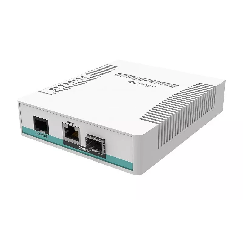 <div><div><p>„MikroTik CRS106-1C-5S“ yra kompaktiškas debesų maršruto parinktuvo komutatorius, skirtas staliniam naudojimui, sukurtas mažoms ir vidutinėms tinklo diegimo aplinkoms. Jis turi vieną gigabitinį Ethernet / SFP kombinuotąjį prievadą ir penkis 1,25 Gb/s SFP lizdus. Įrenginys maitinamas 400 MHz procesoriumi su 128 MB RAM, veikia su „RouterOS“ (5 lygio licencija) ir palaiko 11–30 V…