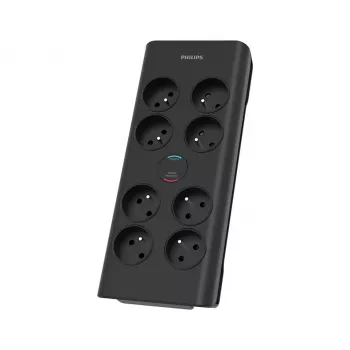 Philips SPN7080BA/60 apsauga nuo viršįtampių Juoda 8 kintamosios srovės lizdai 2 m
