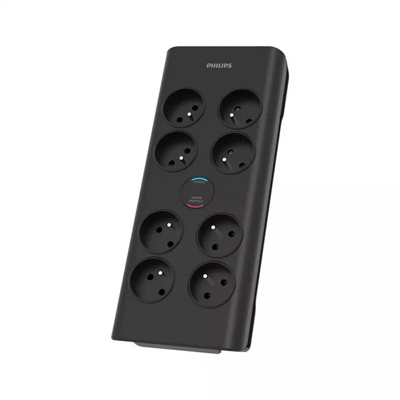 Philips SPN7080BA/60 apsauga nuo viršįtampių Juoda 8 kintamosios srovės lizdai 2 m