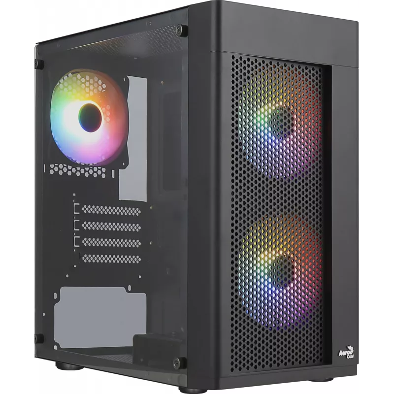 Aerocool HEXFORMBKV2 Micro ATX PC Case 3 Fans FRGB Black