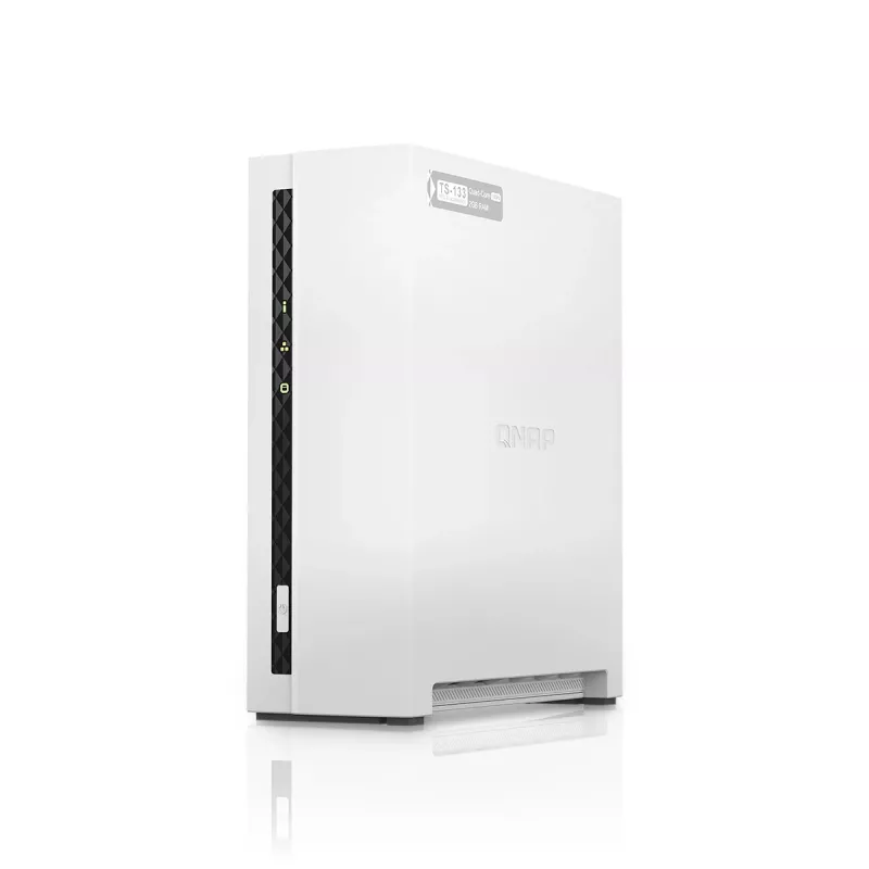 QNAP TS-133 NAS/saugojimo serveris Bokštas Cortex-A55 2 GB DDR4 0 TB QNAP Turbo System Baltas