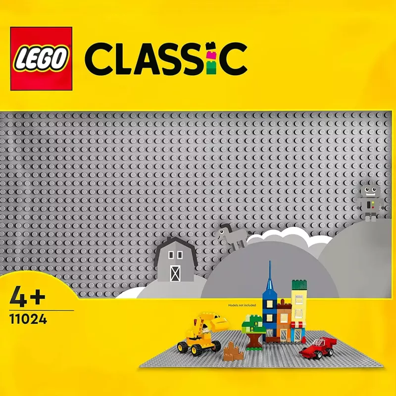 LEGO statybinė plokštė 11024 — Klasikinė pilka pagrindo plokštė 48x48 kaiščių (380 × 380 mm)