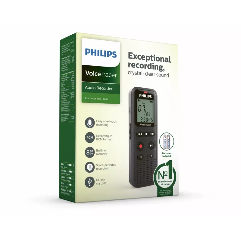 Philips VoiceTracer 8 kHz Juoda