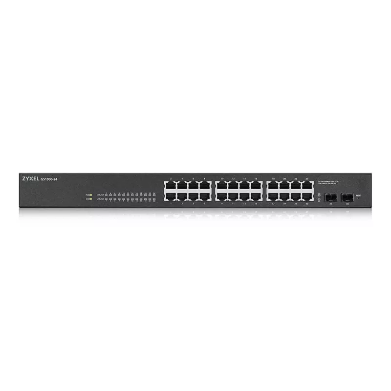 Zyxel GS-1900-24 v2 valdomas L2 Gigabit Ethernet (10/100/1000) 1U juodas