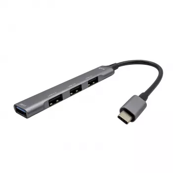 i-tec Metal USB-C HUB 1x USB 3.0 + 3x USB 2.0, USB 3.2 Gen 1 (3.1 Gen 1) Type-C, USB 2.0, USB 3.2 Gen 1 (3.1 Gen 1) Type-A, Metalinis, Metalas, 0.19 m, Android
