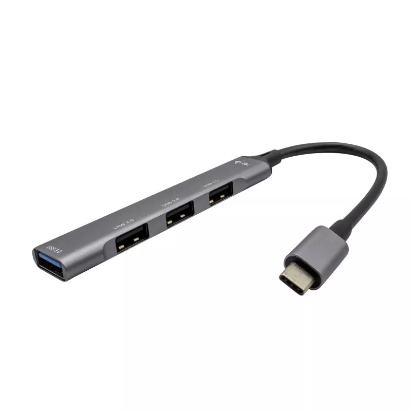 i-tec Metal USB-C HUB 1x USB 3.0 + 3x USB 2.0, USB 3.2 Gen 1 (3.1 Gen 1) Type-C, USB 2.0, USB 3.2 Gen 1 (3.1 Gen 1) Type-A, Metalinis, Metalas, 0.19 m, Android