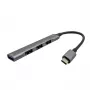 i-tec Metal USB-C HUB 1x USB 3.0 + 3x USB 2.0, USB 3.2 Gen 1 (3.1 Gen 1) Type-C, USB 2.0, USB 3.2 Gen 1 (3.1 Gen 1) Type-A, Metalinis, Metalas, 0.19 m, Android