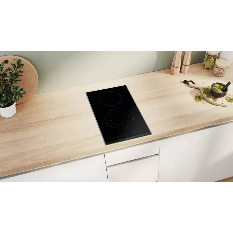 Bosch Serie 6 PKF375FP2E kaitlentė Juoda Įmontuojama 30 cm Keraminė kaitlentė 2 zonos