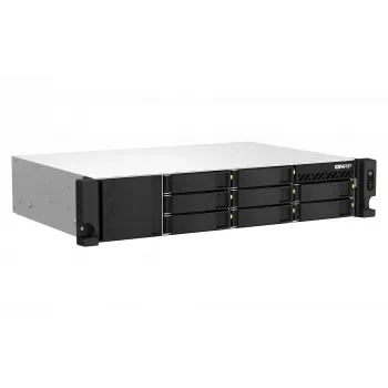 QNAP TS-873AEU-4G NAS / saugojimo serveris Stovas (2U) Ryzen Embedded V1500B 4 GB DDR4 0 TB QuTS hero Black
