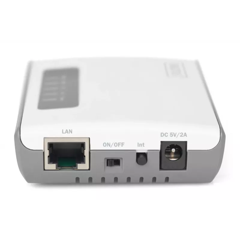 DIGITUS 2 prievadų USB 2.0 Wi-Fi tinklo serveris NAS USB šakotuvas spausdinimo serveris