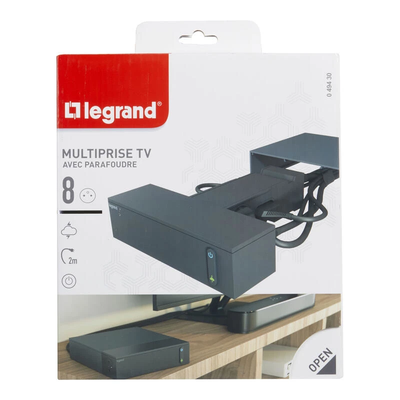 Legrand 049430 power extension 2 m 8 AC outlet(s) vidinis Juoda