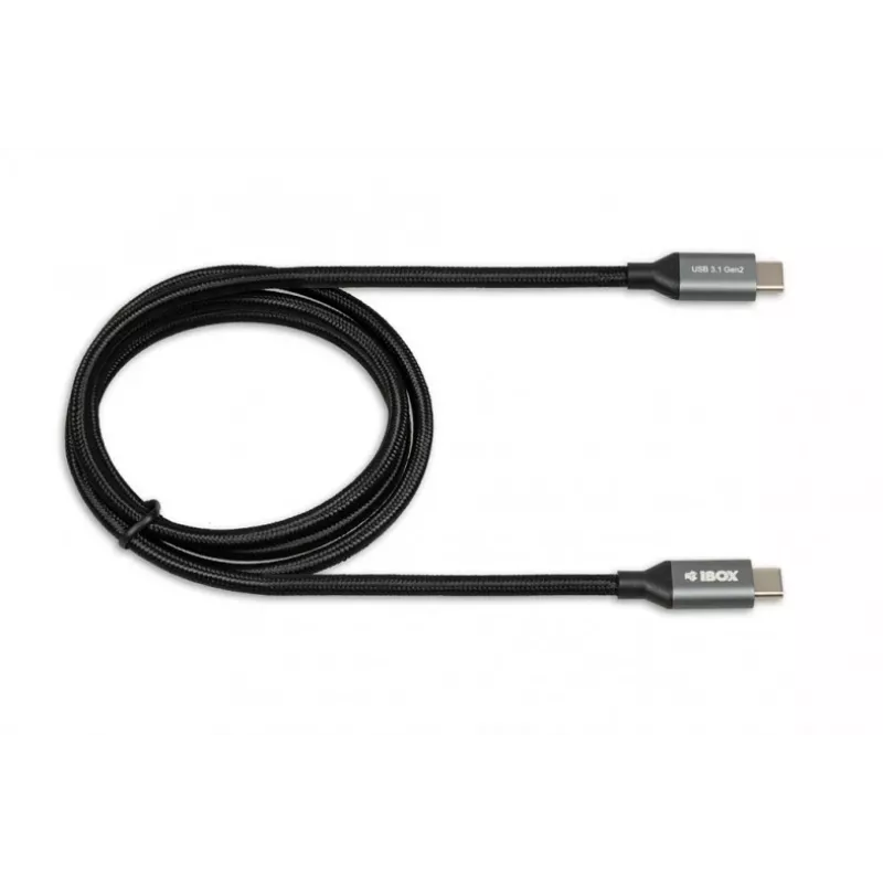USB-C į USB-C laidas IBOX IKUMTC31G2 USB 3.2 Gen 2, 1 m, juodas