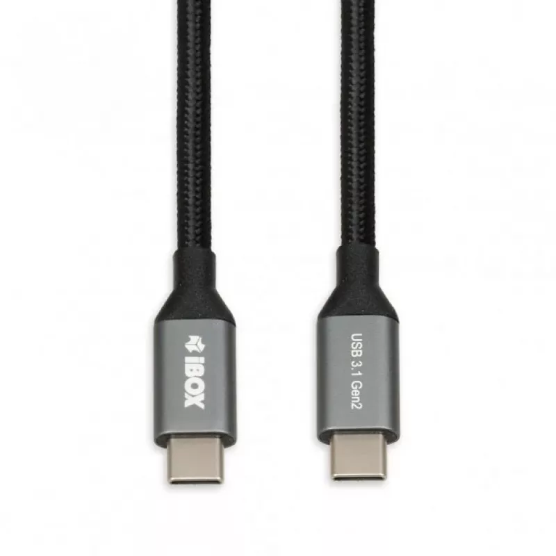 USB-C į USB-C laidas IBOX IKUMTC31G2 USB 3.2 Gen 2, 1 m, juodas