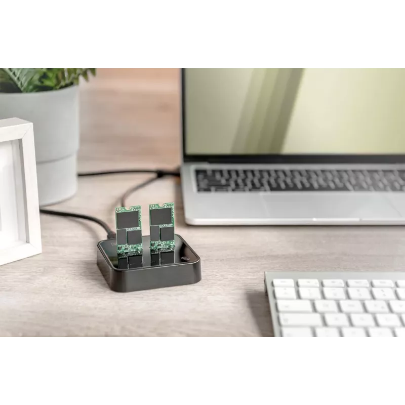 Digitus Dual M.2 NVMe SSD Docking Station USB-C su neprisijungus klonavimo funkcija