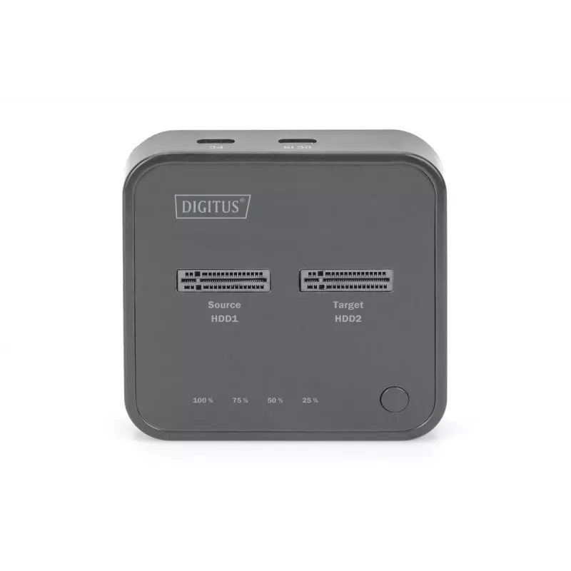 Digitus Dual M.2 NVMe SSD Docking Station USB-C su neprisijungus klonavimo funkcija