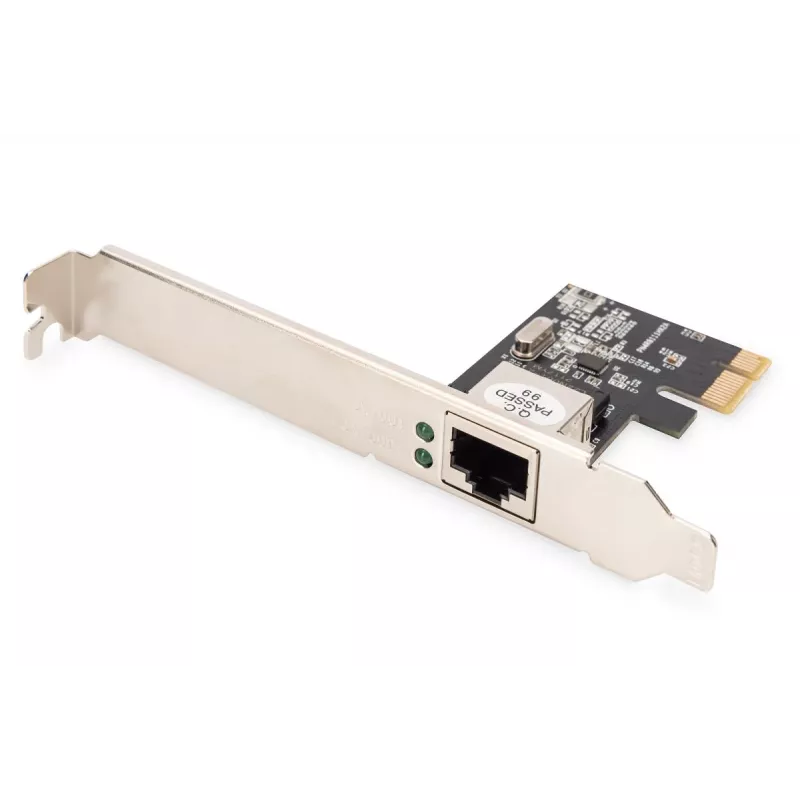 Digitus Gigabit Ethernet PCI Express tinklo plokštė DN-10130-1, laidinė, 1000 Mbit/s, juoda
