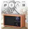 Nešiojamas radijas Adler AD 1184 su DAB+/FM/AM skaitmeniniu imtuvu, Bluetooth 5.0, 15W, SD/USB, žadintuvu, juodas/medis