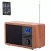 Nešiojamas radijas Adler AD 1184 su DAB+/FM/AM skaitmeniniu imtuvu, Bluetooth 5.0, 15W, SD/USB, žadintuvu, juodas/medis