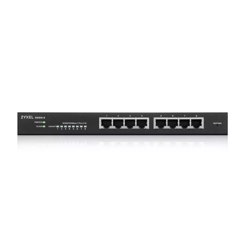 Zyxel GS1915-8 valdomas L2 Gigabit Ethernet (10/100/1000) juodas