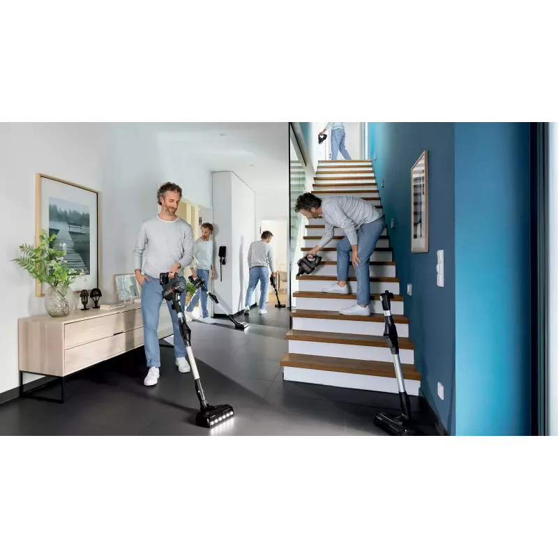 Bosch BBS712A bekontaktis dulkių siurblys/elektrinis šluotražis 2-in-1 bekontaktis dulkių siurblys, baterija, sausas, higieninis filtras, be maišelio, 0,3 l, grafitas