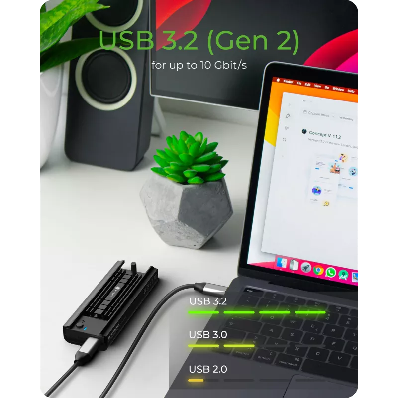 ICY BOX IB-180MC-C31 SSD dėklas juodas M.2