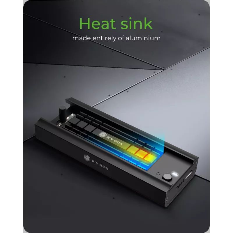 ICY BOX IB-180MC-C31 SSD dėklas juodas M.2