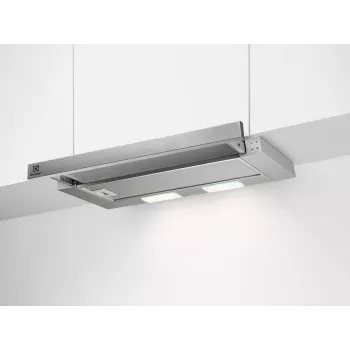 Ištraukiamasis gartraukis Electrolux LFP226S, 598 mm, 330 m³/h, aliuminio riebalų filtras, 3 greičiai