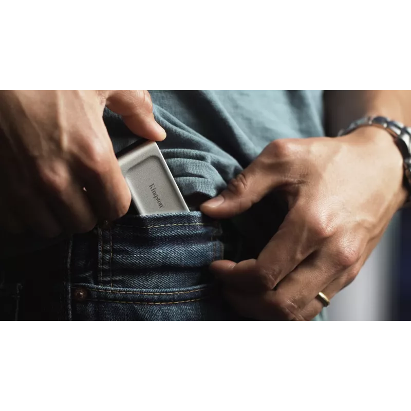 Kingston Technology 4000G PORTABLE SSD XS2000, 4 TB, USB Type-C, 3.2 Gen 2 (3.1 Gen 2), 2000 MB/s, juoda, sidabrinė