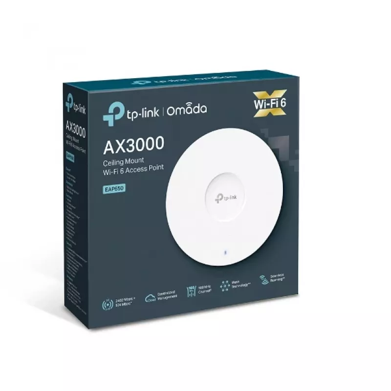 TP-Link Omada AX3000 belaidis prieigos taškas montavimui ant lubų, WiFi 6