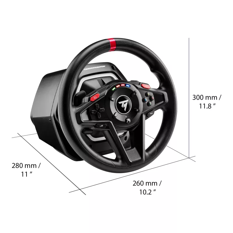 Thrustmaster T128 Juoda USB Steering wheel + Pedals Analogue PC 4460184