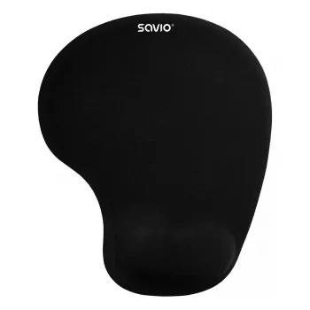 Pelės kilimėlis SAVIO MP-01B gelinis riešo atramas 3 mm storis 230×190 mm juodas