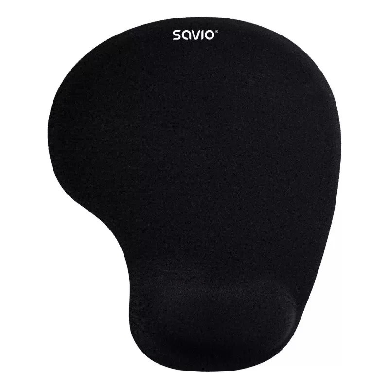 Pelės kilimėlis SAVIO MP-01B gelinis riešo atramas 3 mm storis 230×190 mm juodas