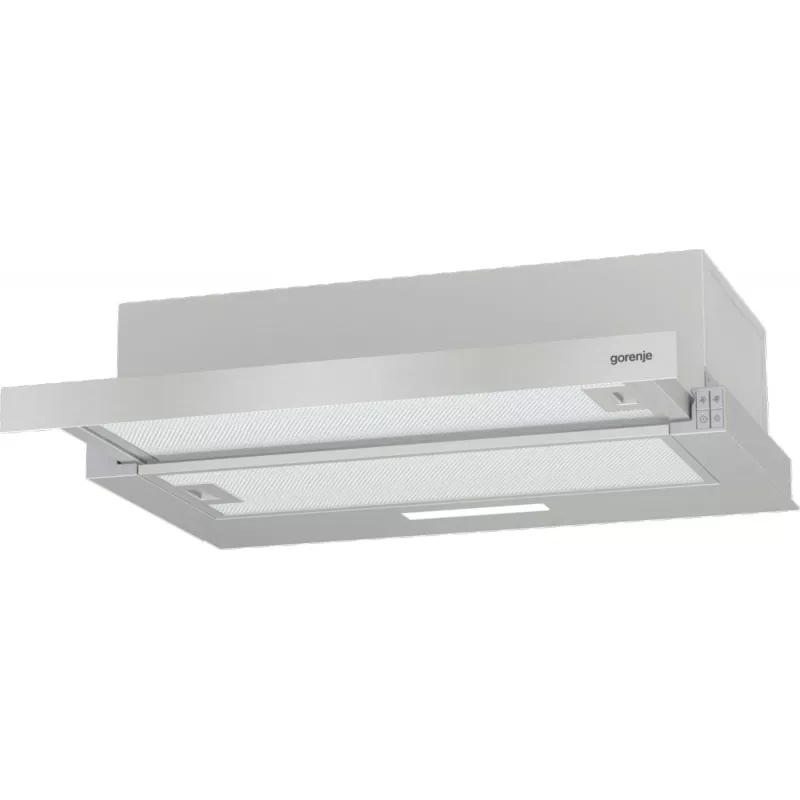 Įmontuojamas gartraukis Gorenje TH62E3X, aliuminio filtras, triukšmo lygis: vidutinis