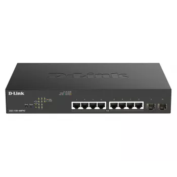 D-Link DGS-1100-10MPV2 valdomas L2 Gigabit Ethernet (10/100/1000) maitinimas per Ethernet (PoE) 1U juodas