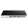 Valdomas L2 gigabito PoE komutatorius D-Link DGS-1210-24P — 24x 10/100/1000 RJ-45, IEEE 802.3af/at, 56 Gbit/s, montuojamas į stovą, juodas