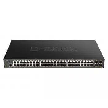 D-Link 48 prievadų Gigabit išmanusis valdomas jungiklis su 4 x 10G SFP+, 370 W