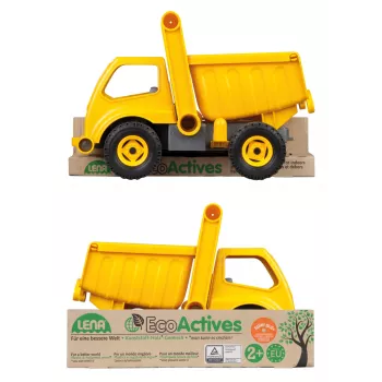 Lena EcoActives Savivartis, Sunkvežimis, Savivartis, 2 m., Plastikas, Mediena, Juoda, Geltona