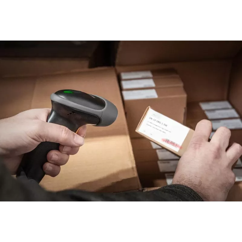 DIGITUS 2D Barcode Hand Scanner QR Code 2m USB-RJ45 kabelis with holder
