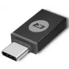 Kortelių skaitytuvas QOLTEC 50634 USB Type-C, ABS korpusas, 90×69 mm, 1,0 m laidas, juodas