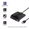Kortelių skaitytuvas QOLTEC 50634 USB Type-C, ABS korpusas, 90×69 mm, 1,0 m laidas, juodas